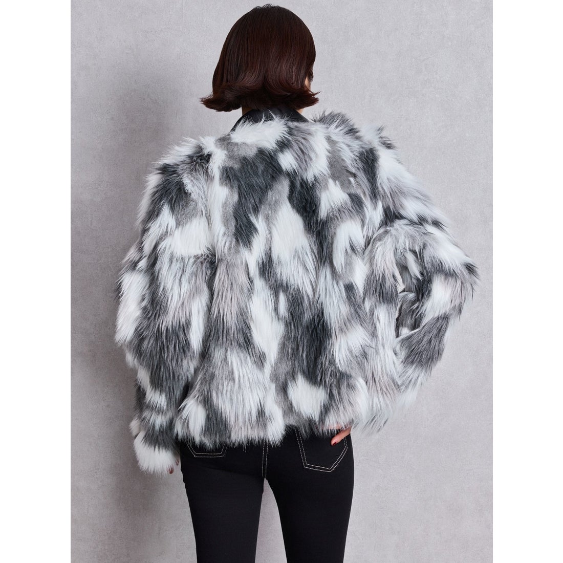 ジェイダ GYDA レイヤードエコファーライダースジャケット （MIX