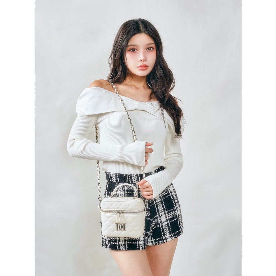 ダーリッチ Darich 【シルバーパーツ】キルティングスクエアミニバッグ