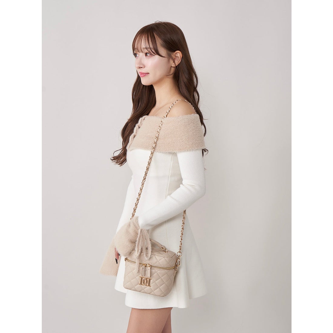 Darich ダーリッチ キルティングスクエアミニバック IVO