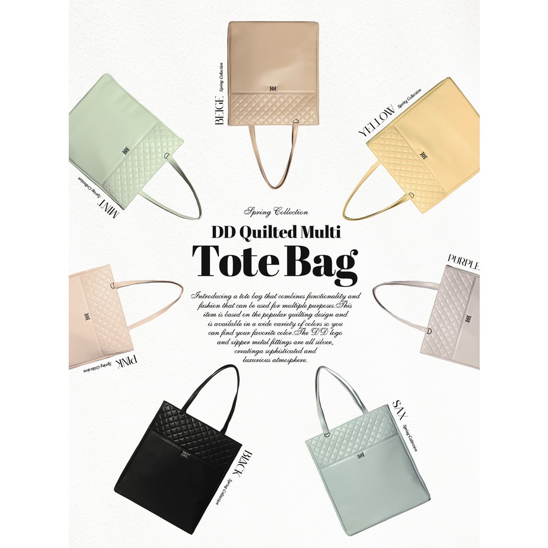 ダーリッチ Darich DDキルティングマルチトートバッグ （ブラック