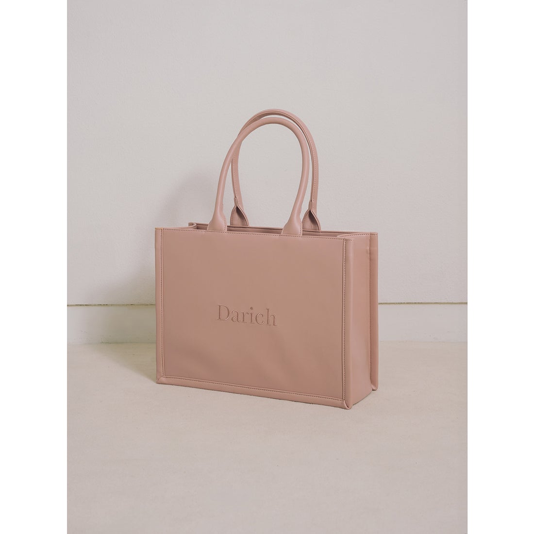 ダーリッチ Darich ロゴレザートートバッグ （ピンク） -靴