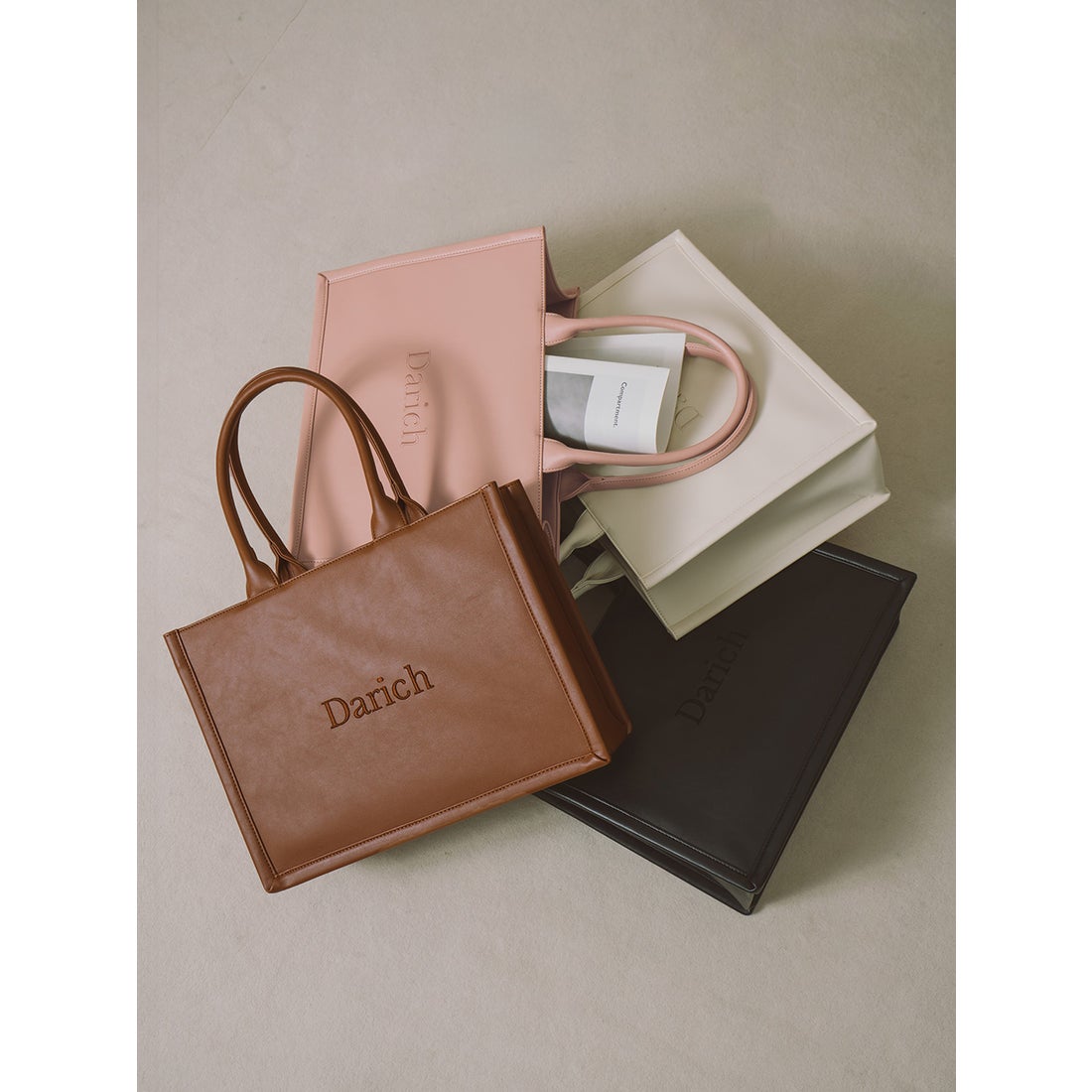 ダーリッチ Darich ロゴレザートートバッグ （ブラック