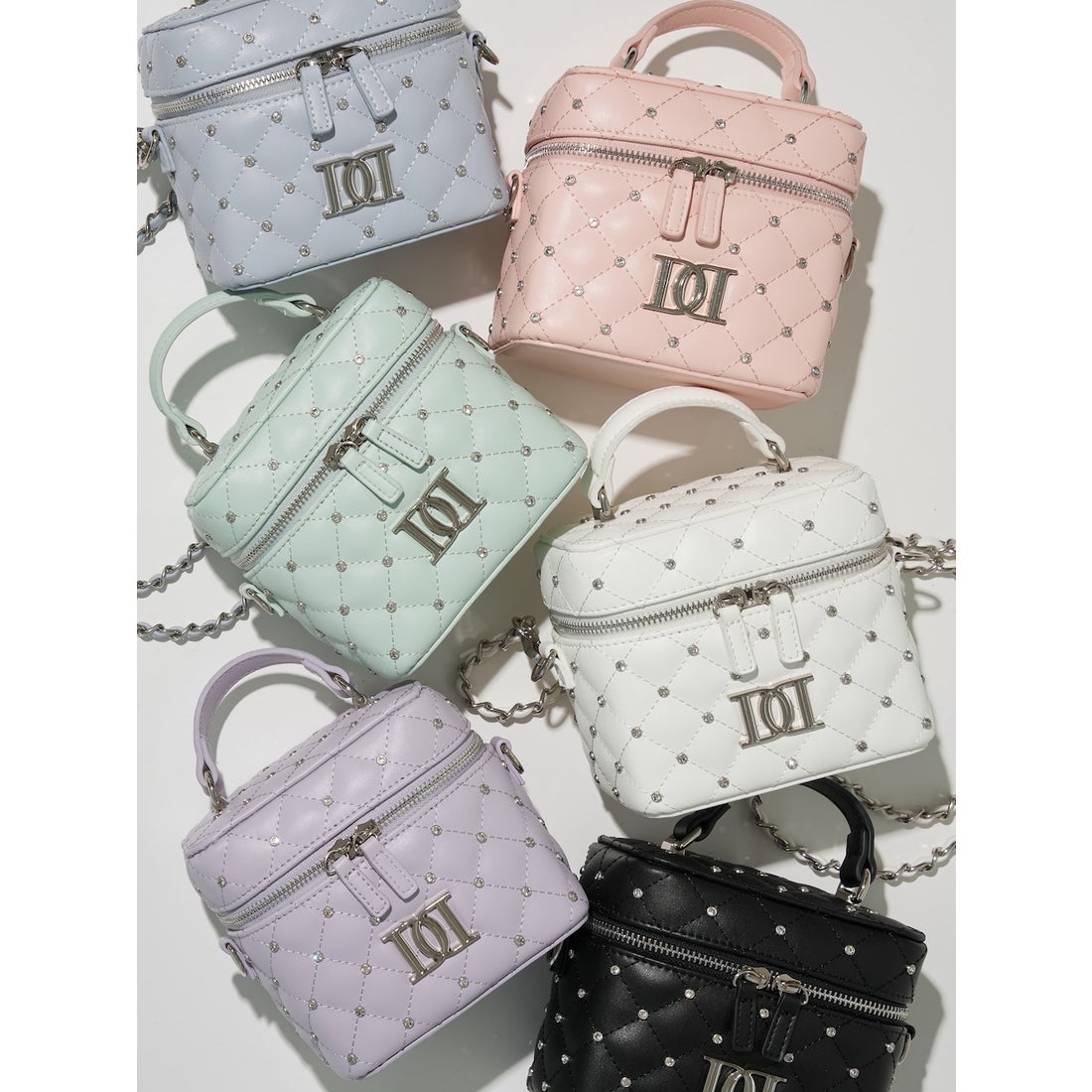 ダーリッチ Darich キルティングビジュースクエアミニバッグ