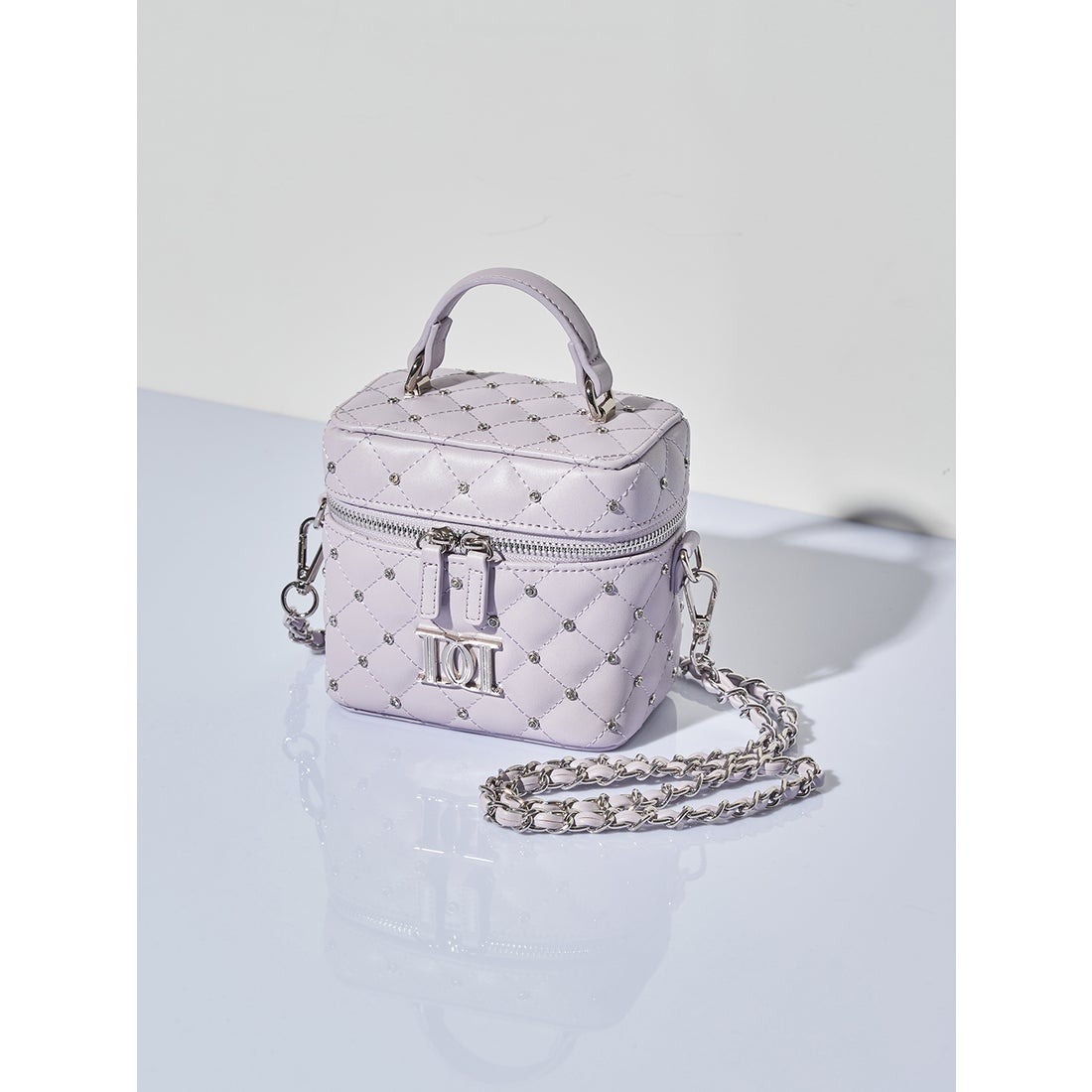 ダーリッチ Darich キルティングビジュースクエアミニバッグ