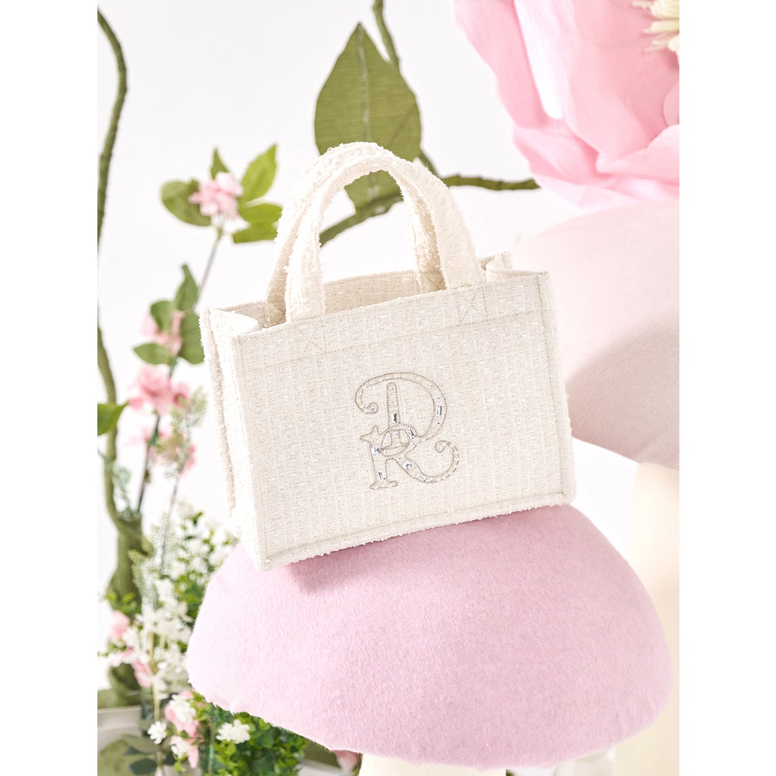 ダーリッチ Darich DRビジューミニトートバッグ （ホワイト