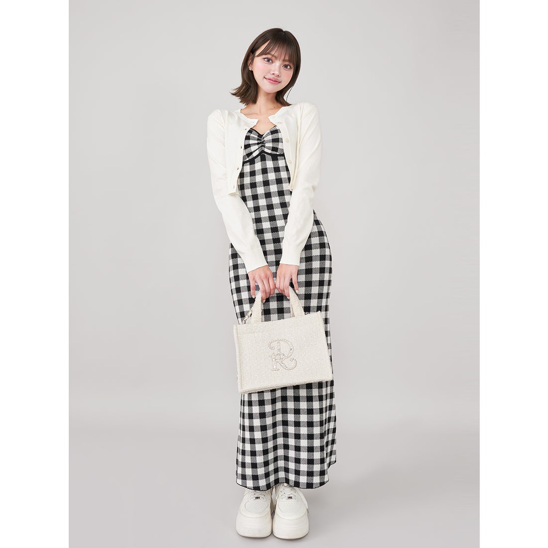 ダーリッチ Darich DRビジューミニトートバッグ （ホワイト