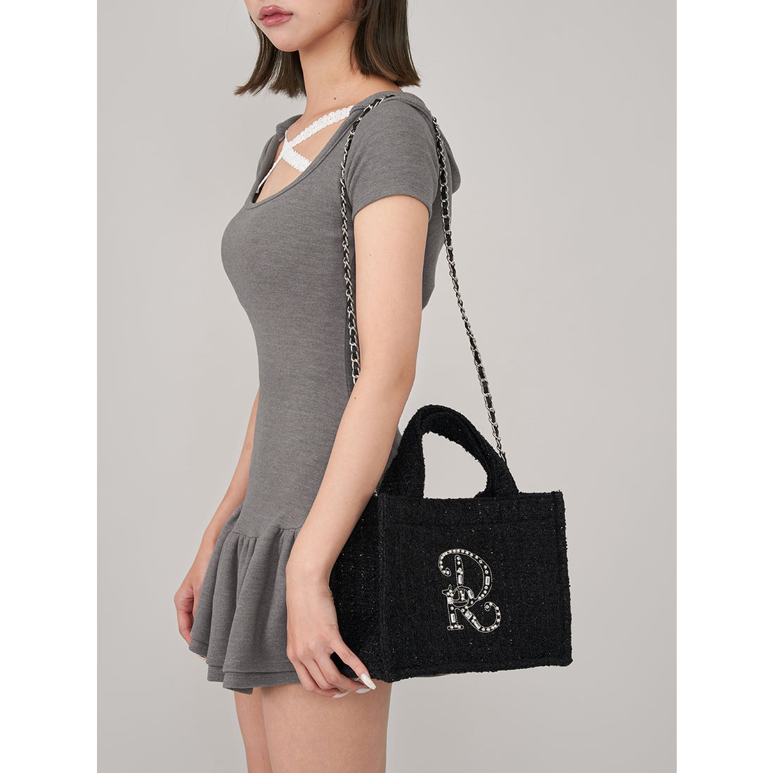 ダーリッチ Darich DRビジューミニトートバッグ （ブラック