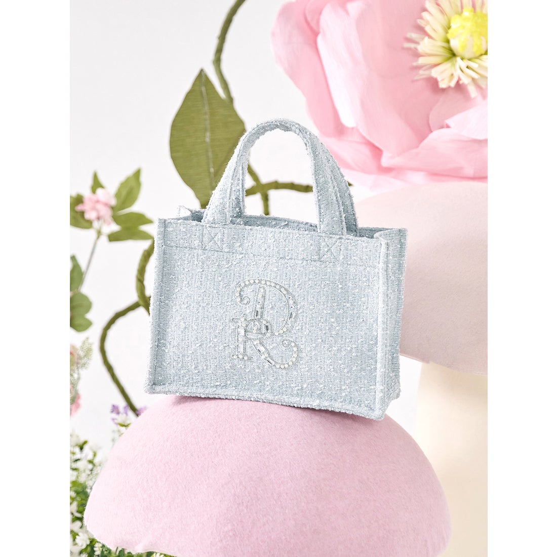 ダーリッチ Darich DRビジューミニトートバッグ （サックス