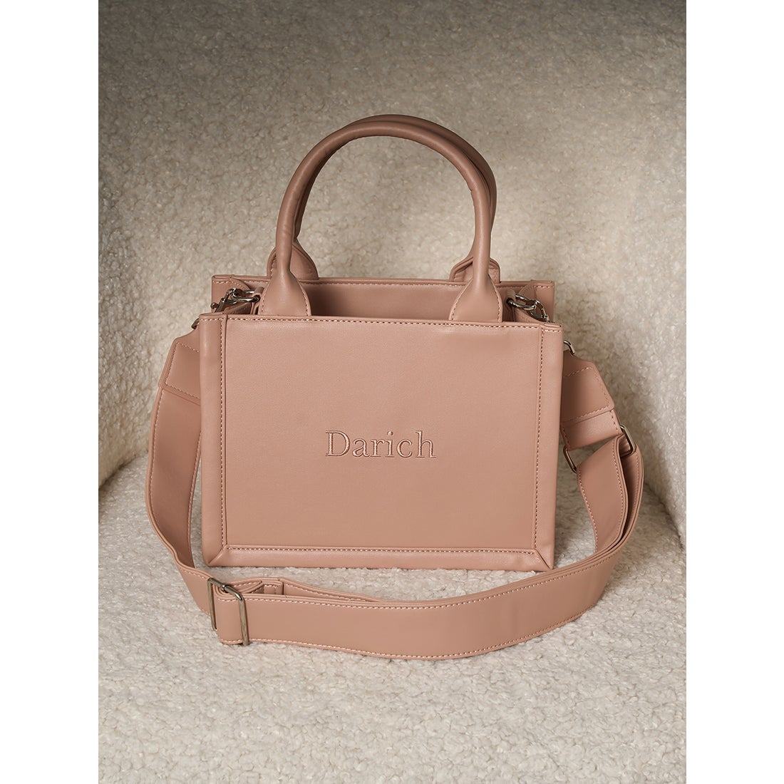 ダーリッチ Darich ロゴショルダーレザーミニトートバッグ （ピンク