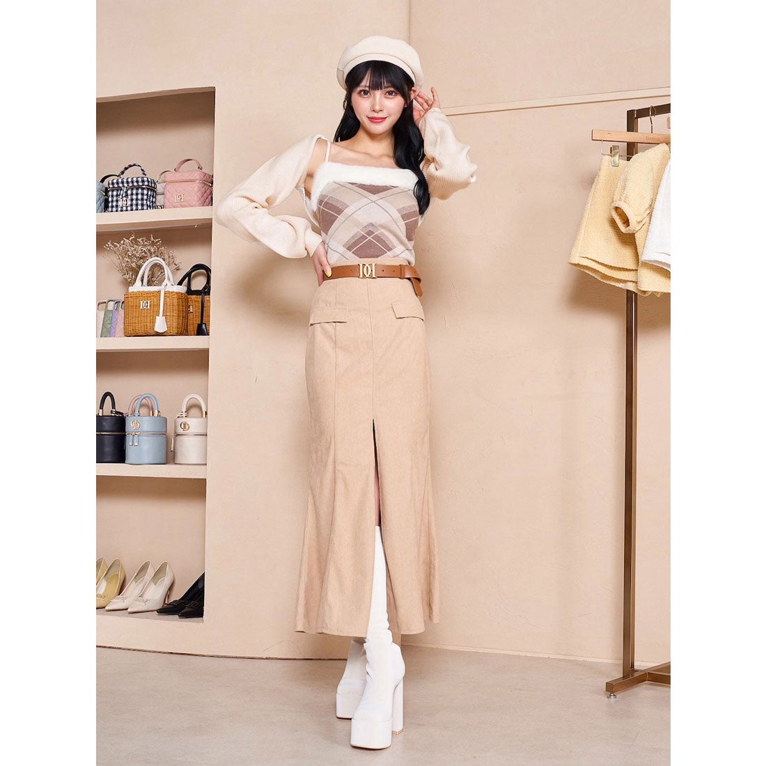 ダーリッチ Darich ウルトラストレッチレザーロングブーツ