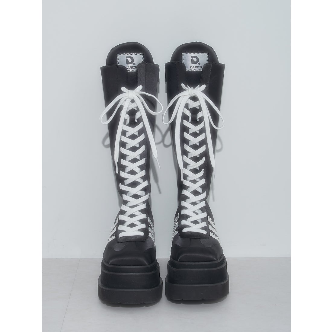 ダーリッチ Darich レースアップスニーカーロングブーツ （ブラック