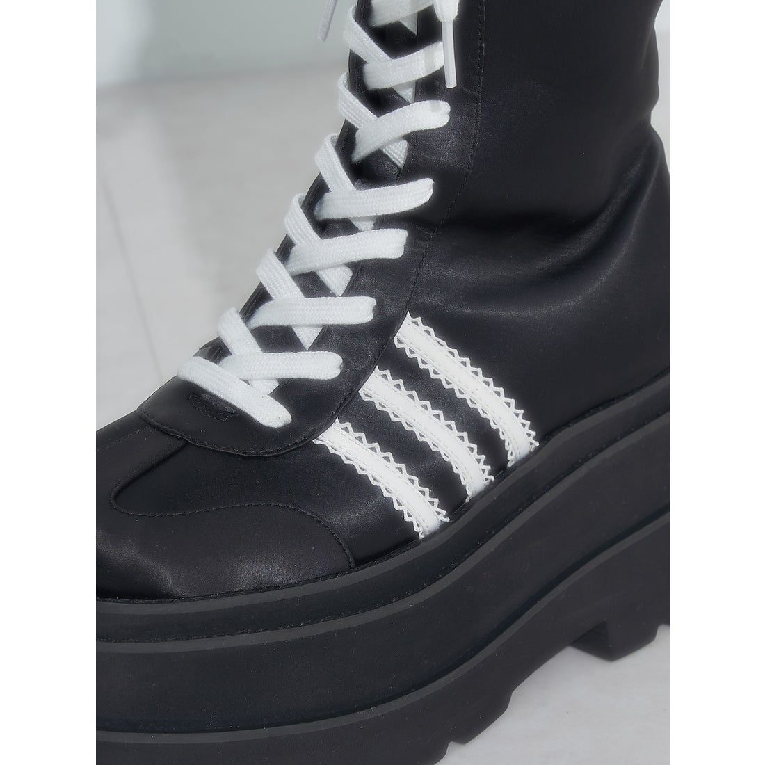 ダーリッチ Darich レースアップスニーカーロングブーツ （ブラック