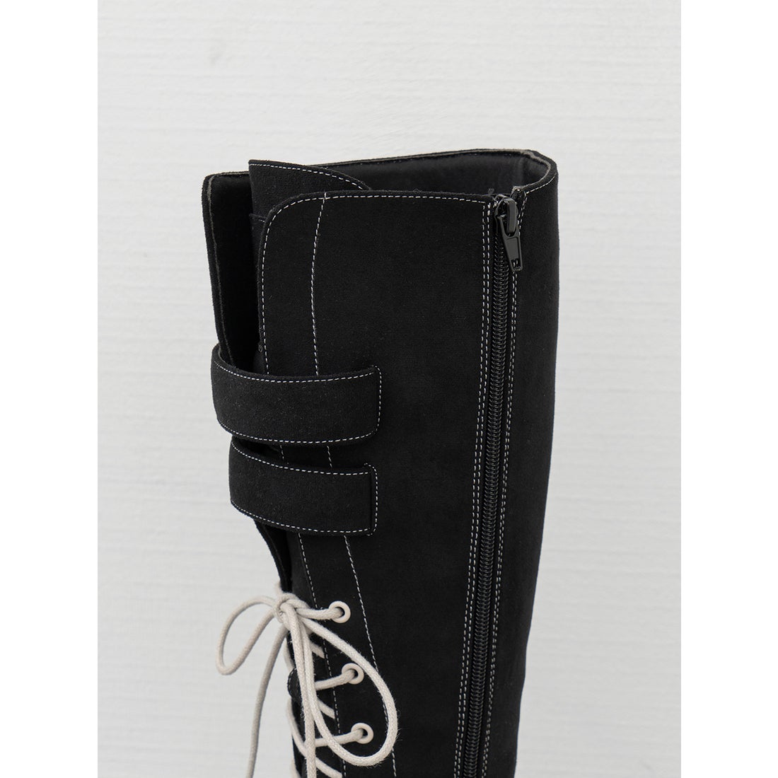 ダーリッチ Darich Dロゴボリュームステッチロングブーツ （ブラック