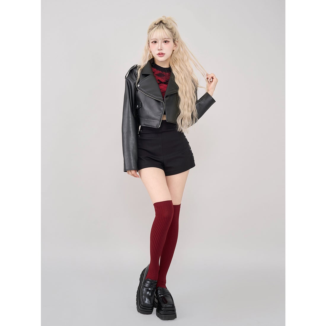 ダーリッチ Darich プラットフォームローファー （ブラック