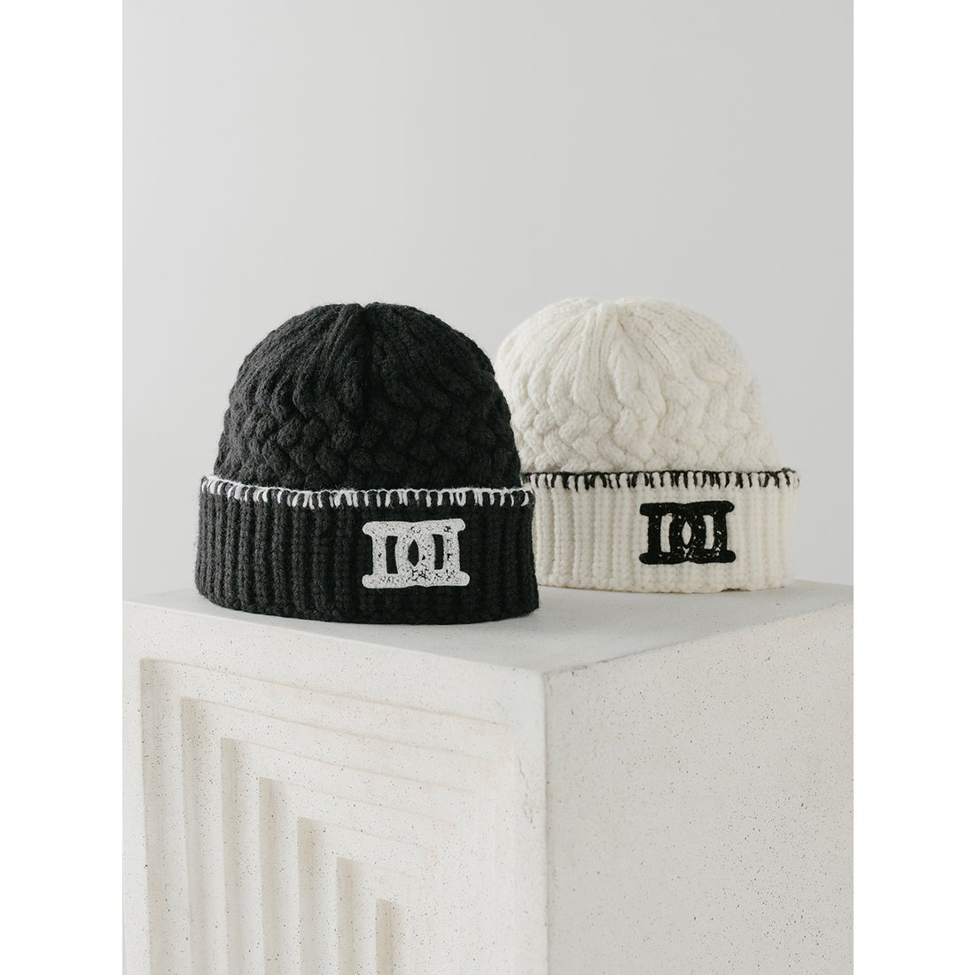 ダーリッチ Darich DDロゴバスケットニットビーニー （ホワイト