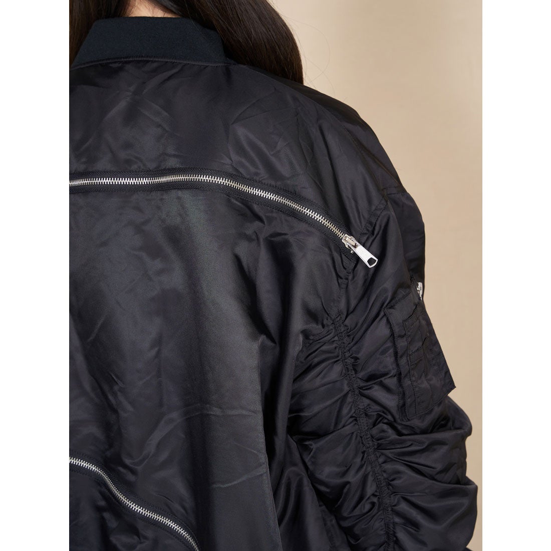 ダーリッチ Darich ボリュームギャザーMA-1 （ピンク） -ファッション