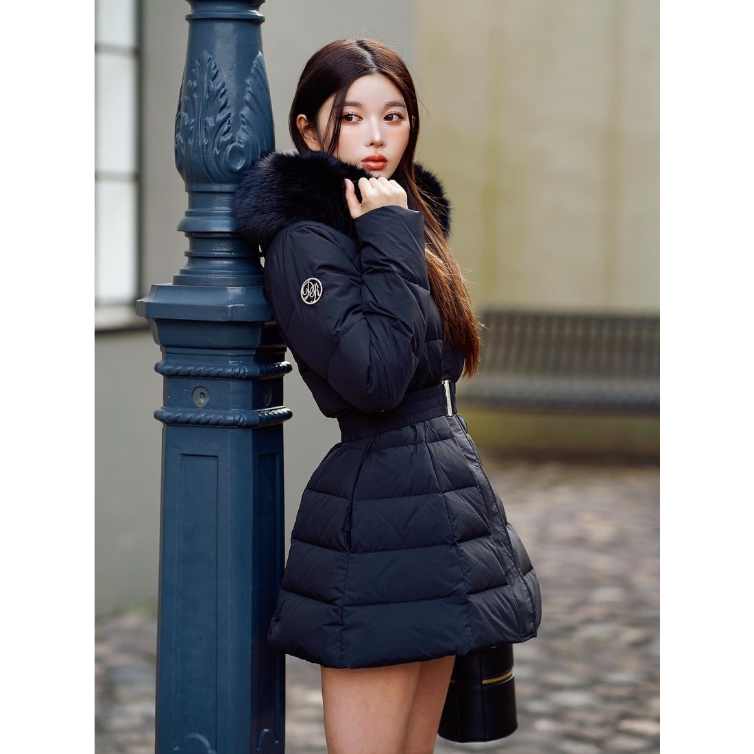 ダーリッチ Darich レディミディダウンコート （ブラック