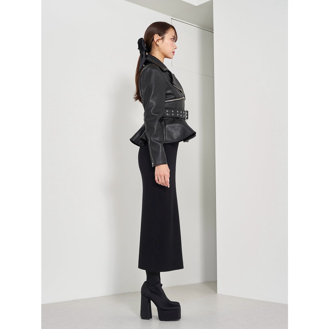 ダーリッチ Darich フレアライダースジャケット （ブラック