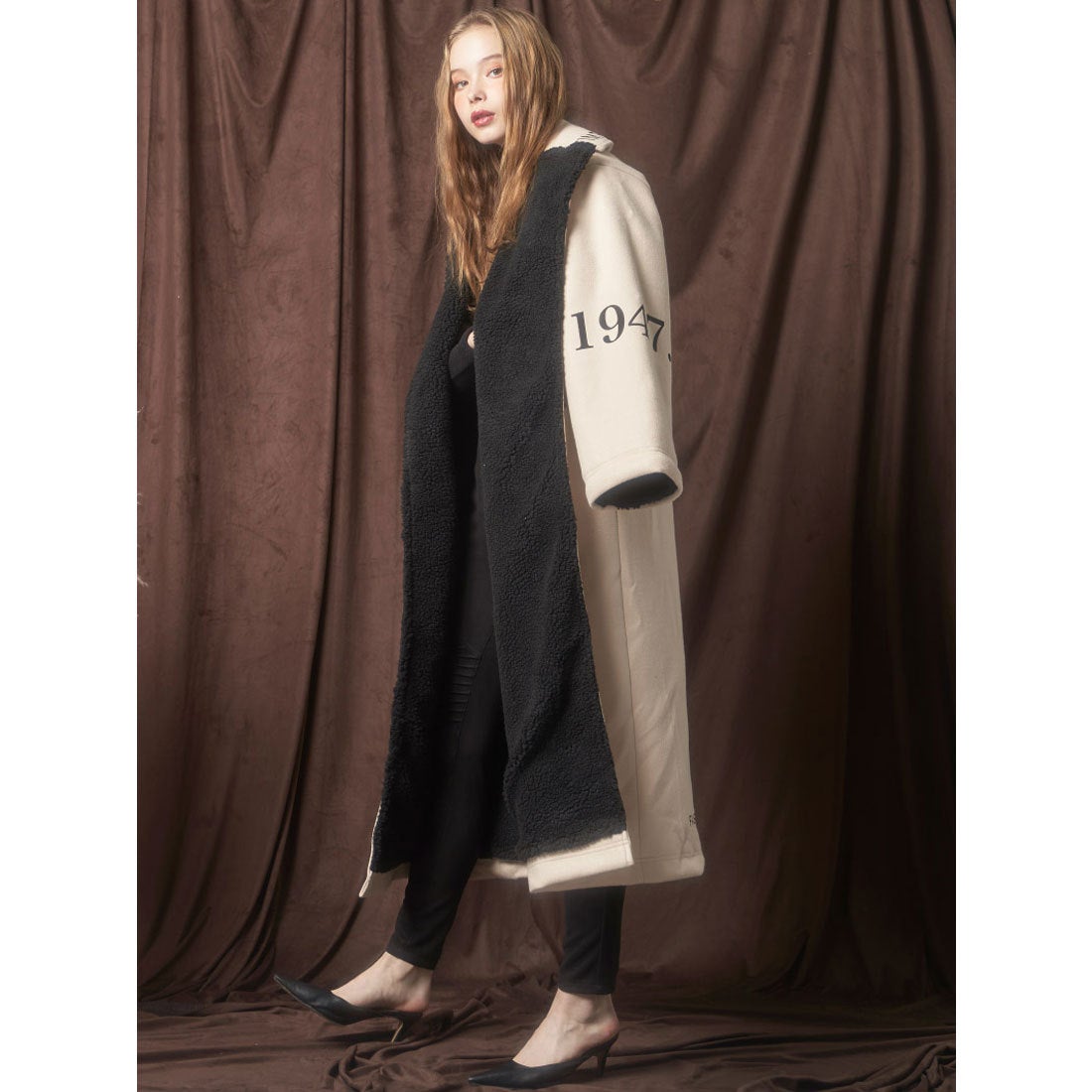 ダーリッチ Darich レタリングメルトンコート （ブラック