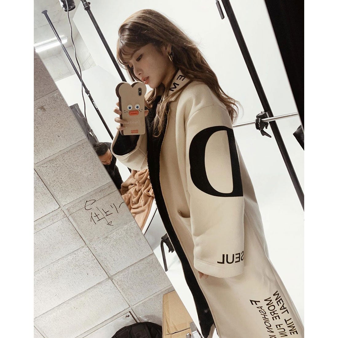 ダーリッチ Darich レタリングメルトンコート （ブラック