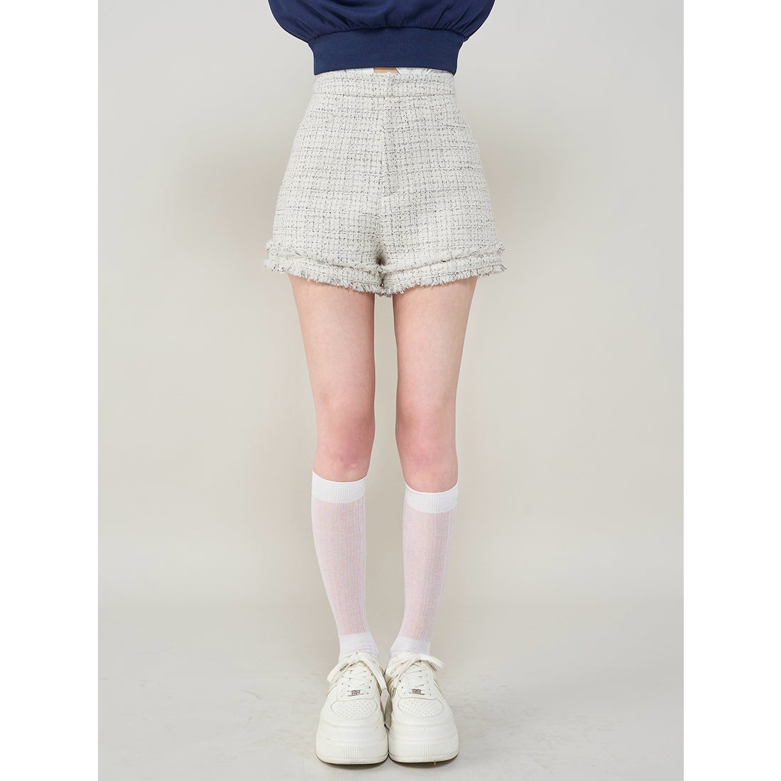 ダーリッチ Darich コンパクトフリンジツイードショートパンツ