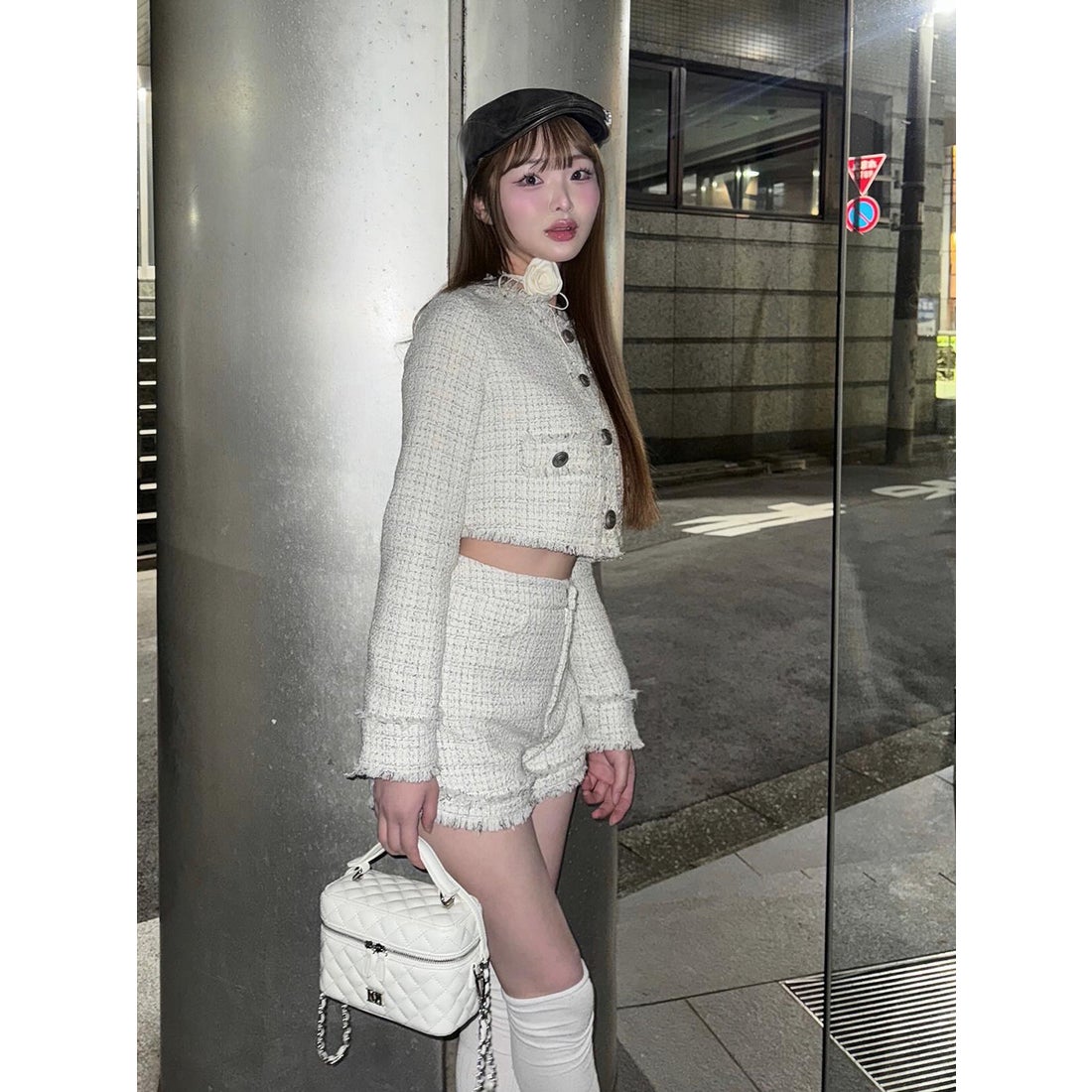 ダーリッチ Darich コンパクトフリンジツイードショートパンツ