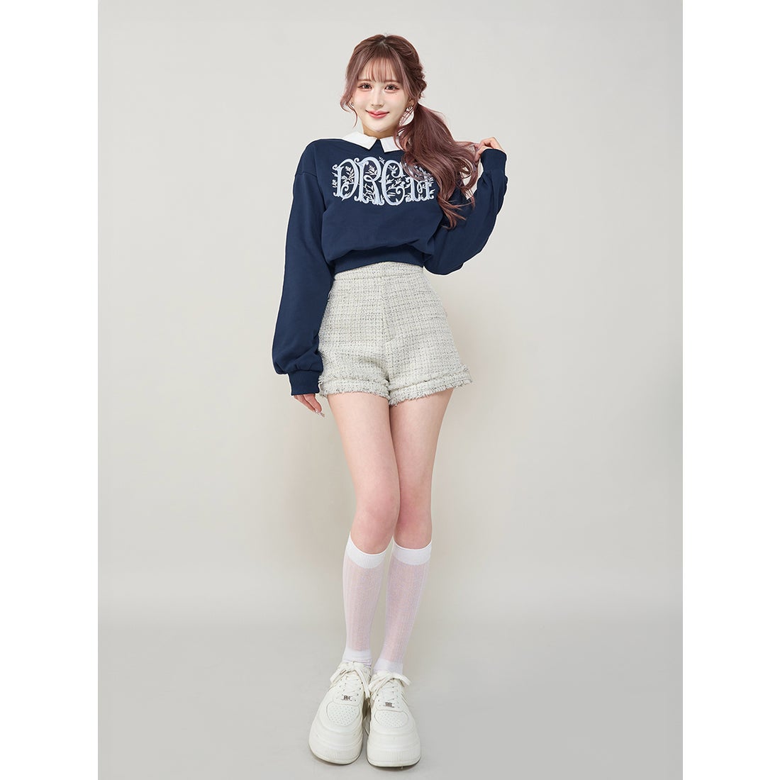 ダーリッチ Darich コンパクトフリンジツイードショートパンツ