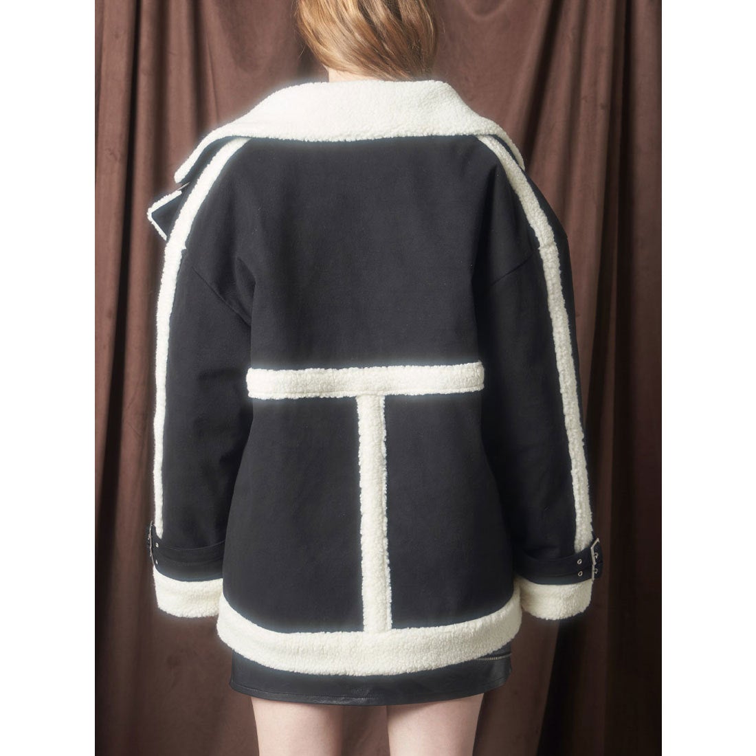 ダーリッチ Darich スエードルーズライダースボアコート （ブラック