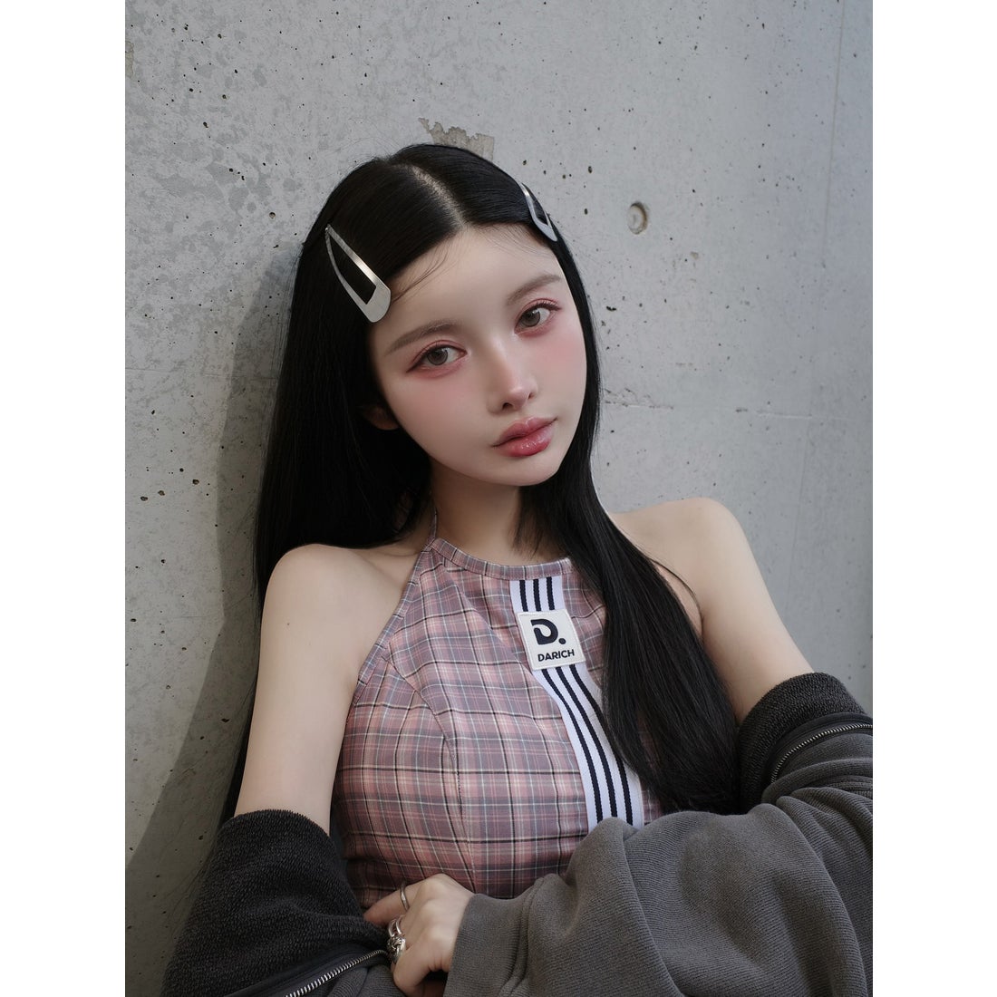 ダーリッチ Darich リメイクライクチェックアメスリトップス （レッド