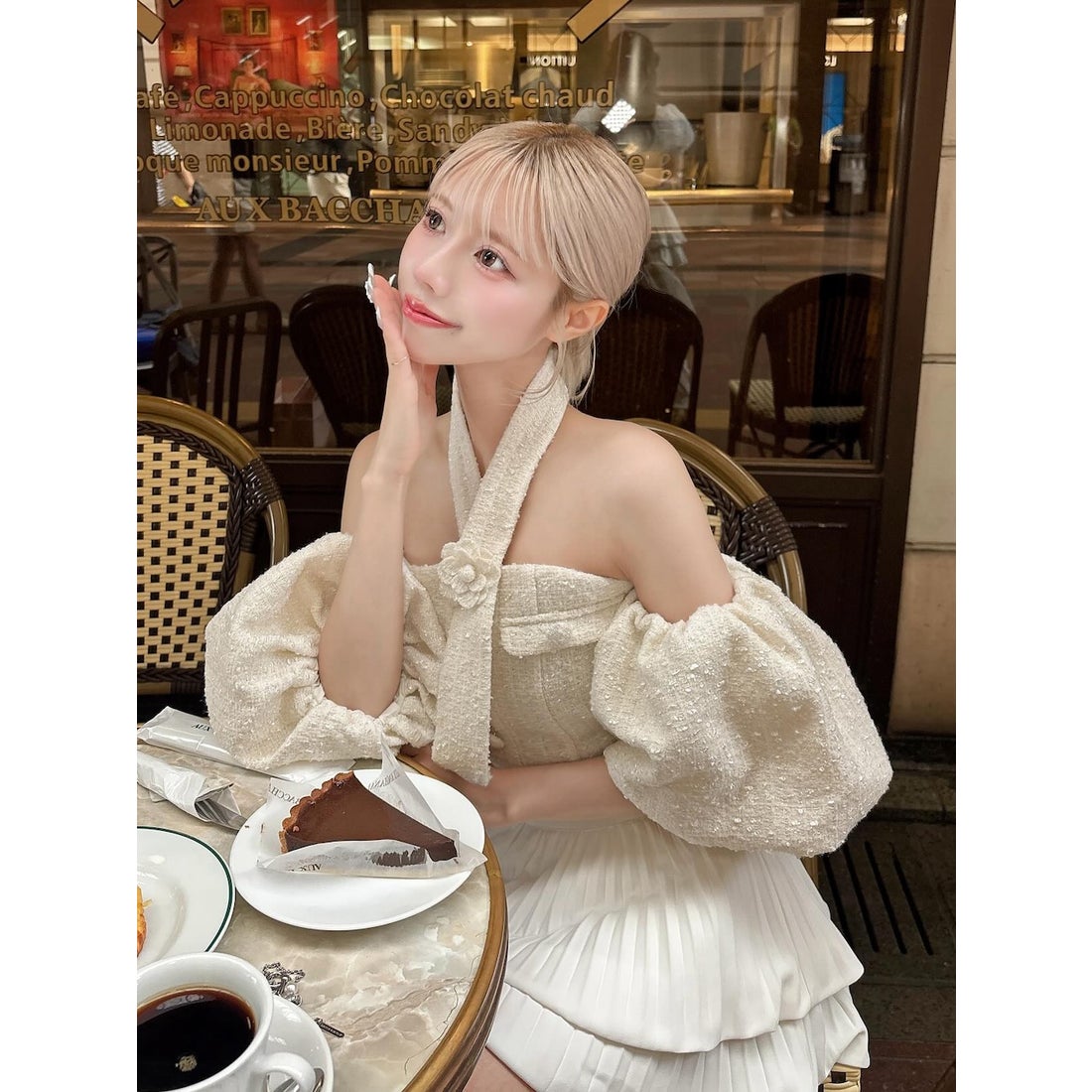 Darich ホルターネックオフショルダートップス フリーサイズ ホワイト