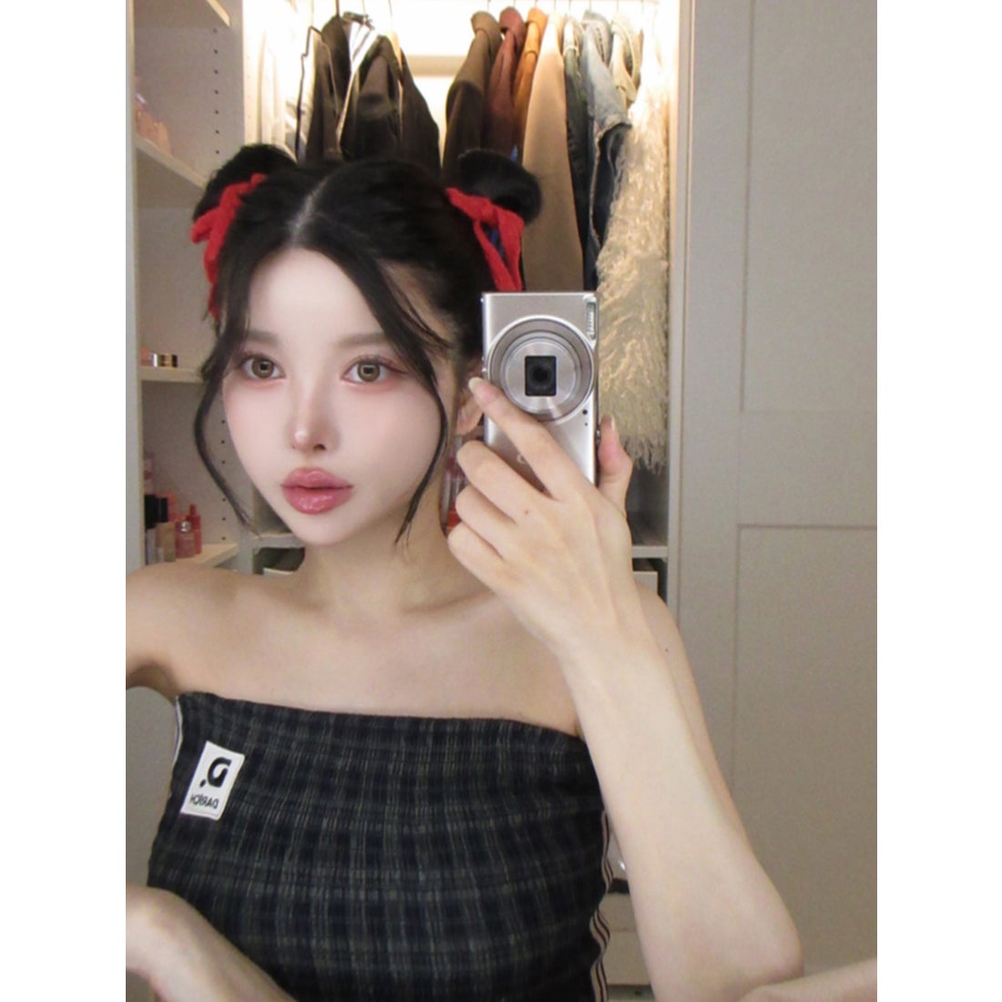 ダーリッチ Darich リメイクライクチェックベアトップ （グリーン