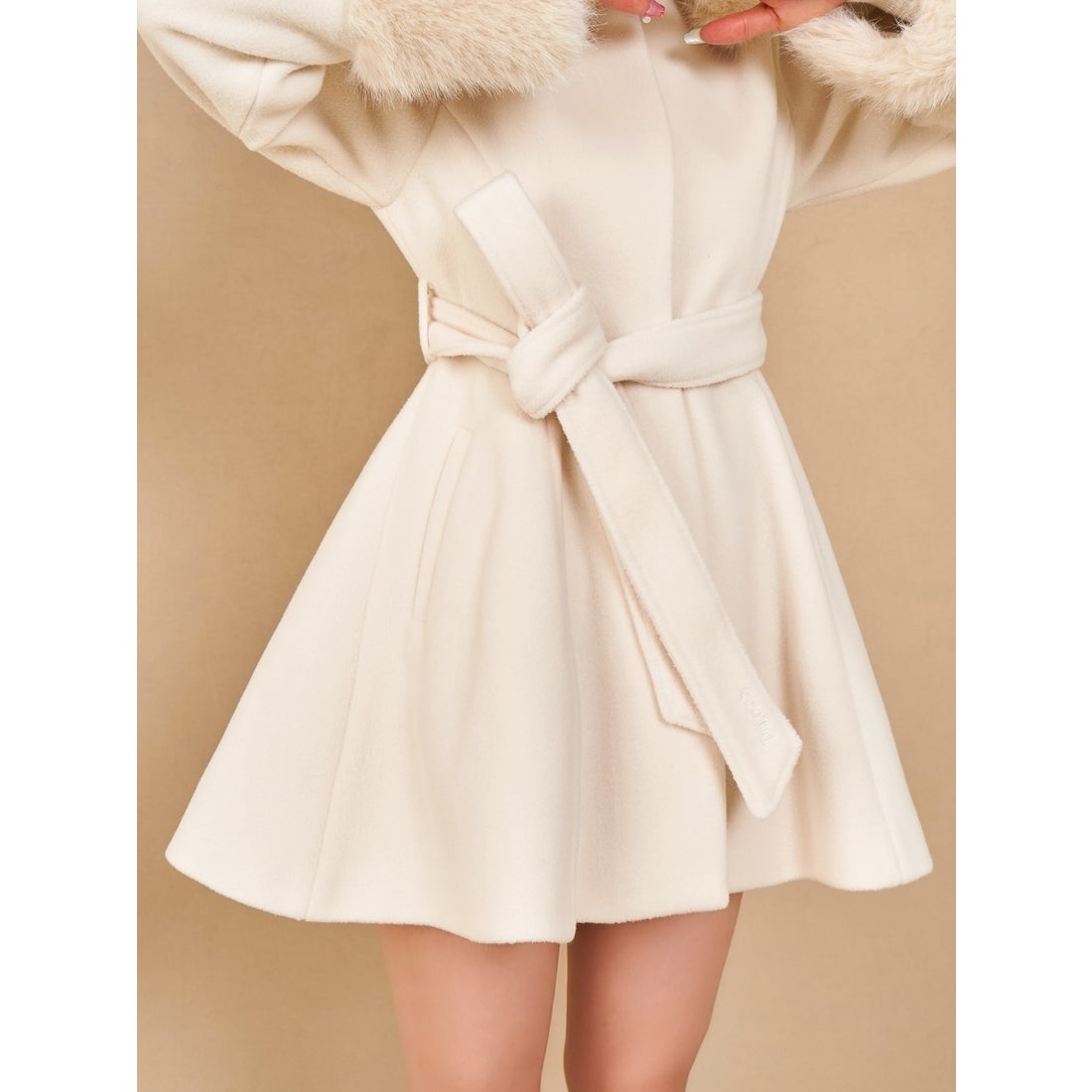 ダーリッチ Darich ウエストベルトメルトンコート （ブラック） -靴