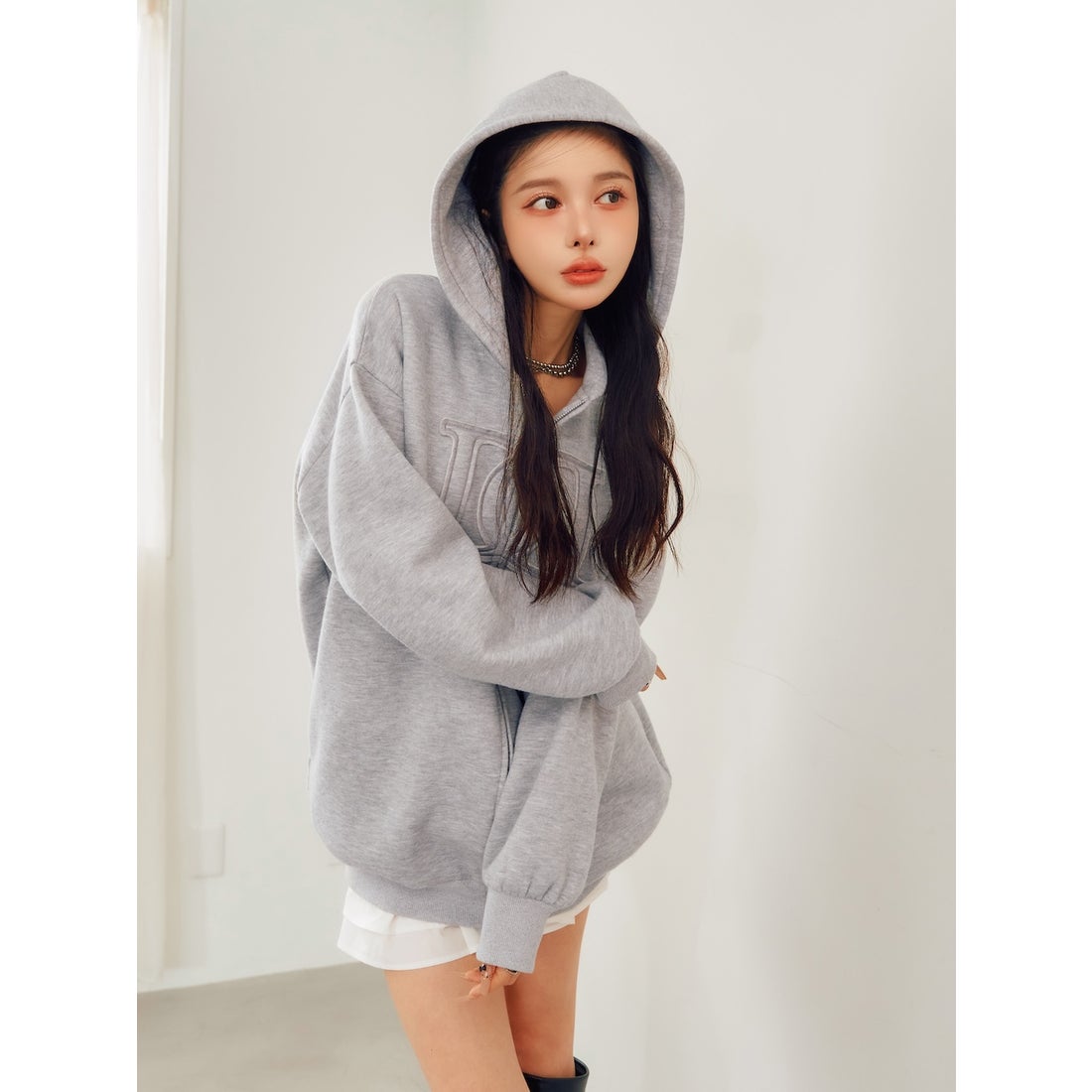 ダーリッチ Darich アップリケDDロゴパーカー （ブラック