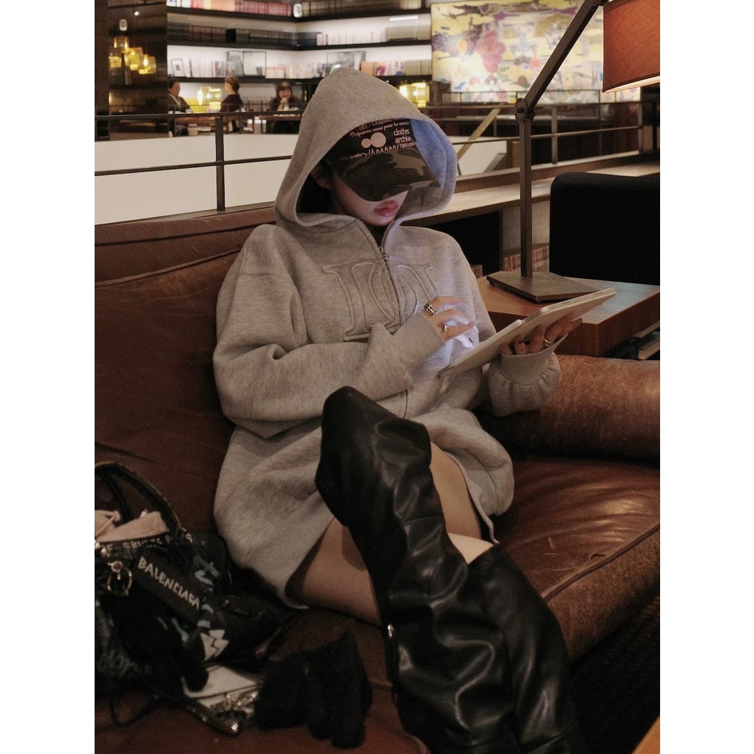 ダーリッチ Darich アップリケDDロゴパーカー （ブラック