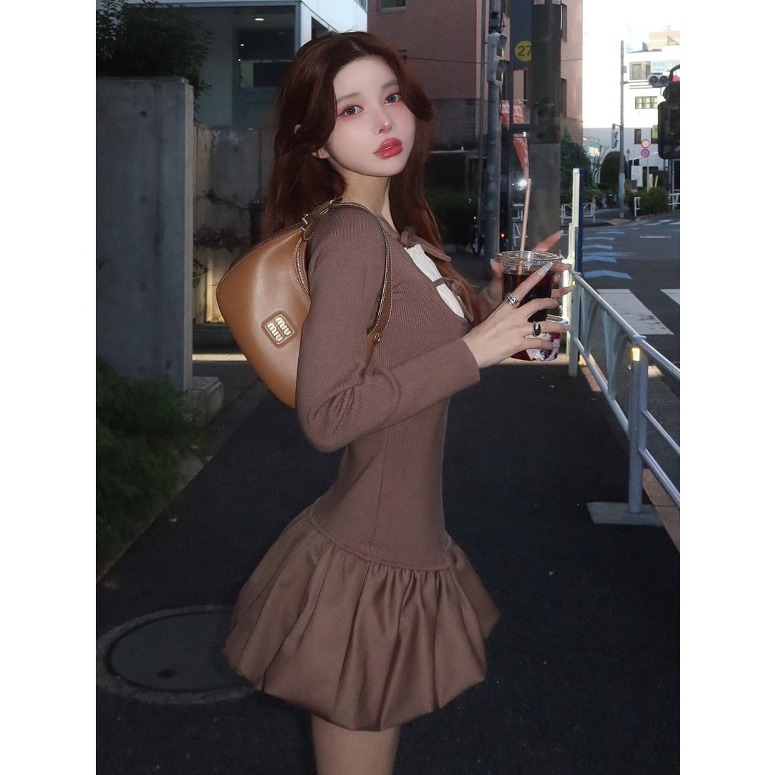 ダーリッチ Darich ダブルリボンドッキングバルーンミニワンピース