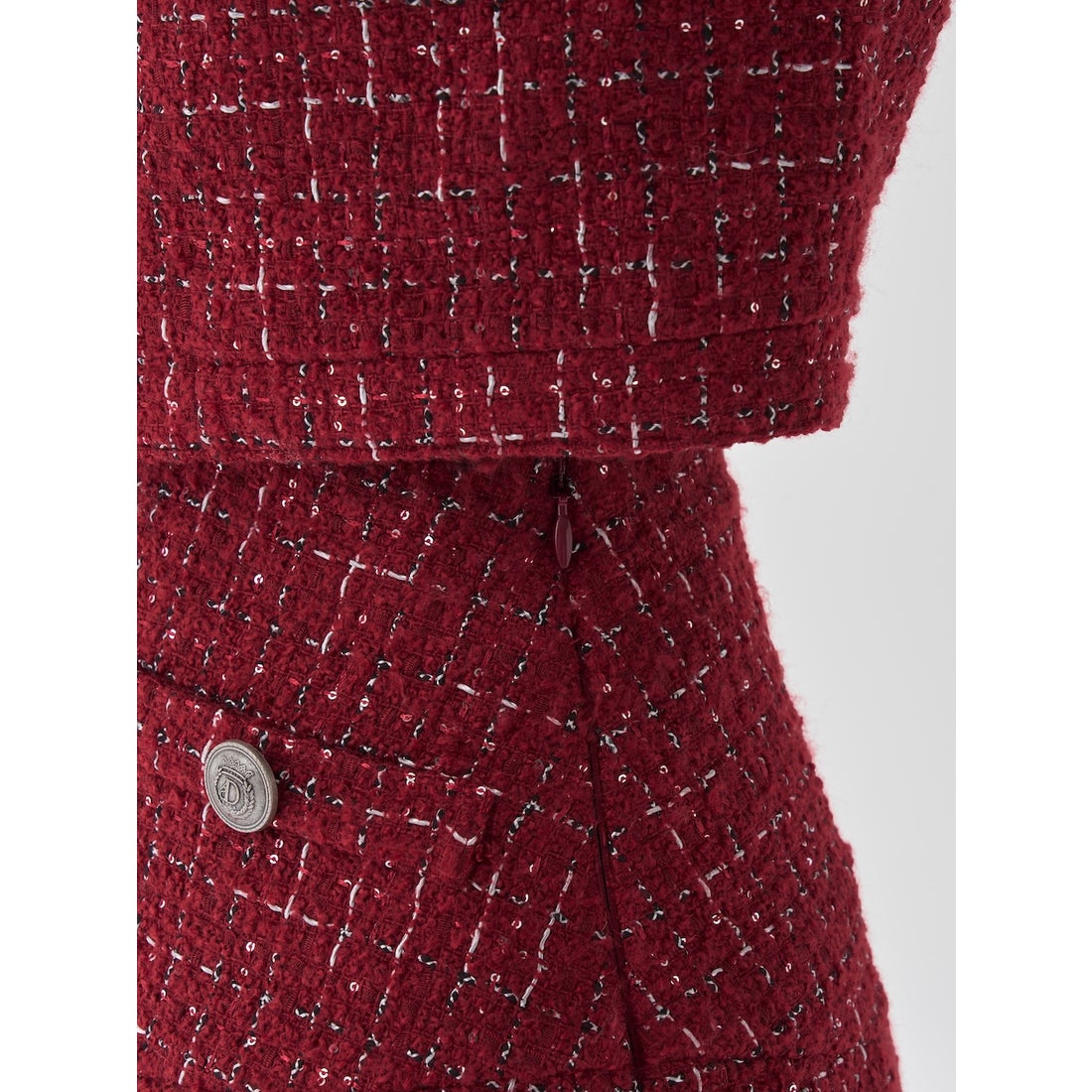 ダーリッチ Darich ツイードチェックプリーツミニスカート （ブラック