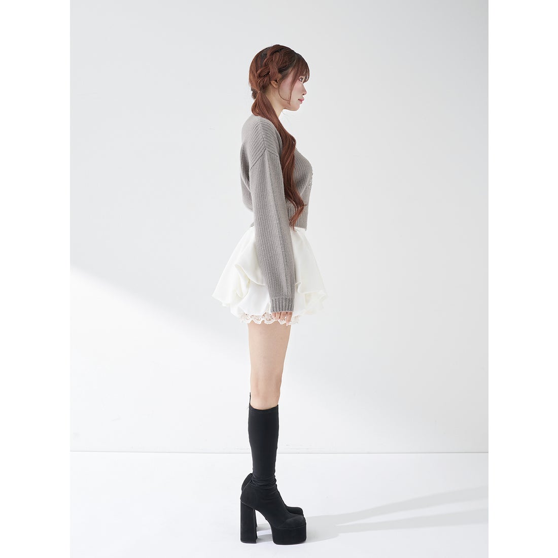 ダーリッチ Darich ボリュームバルーンミニスカート （ブラック