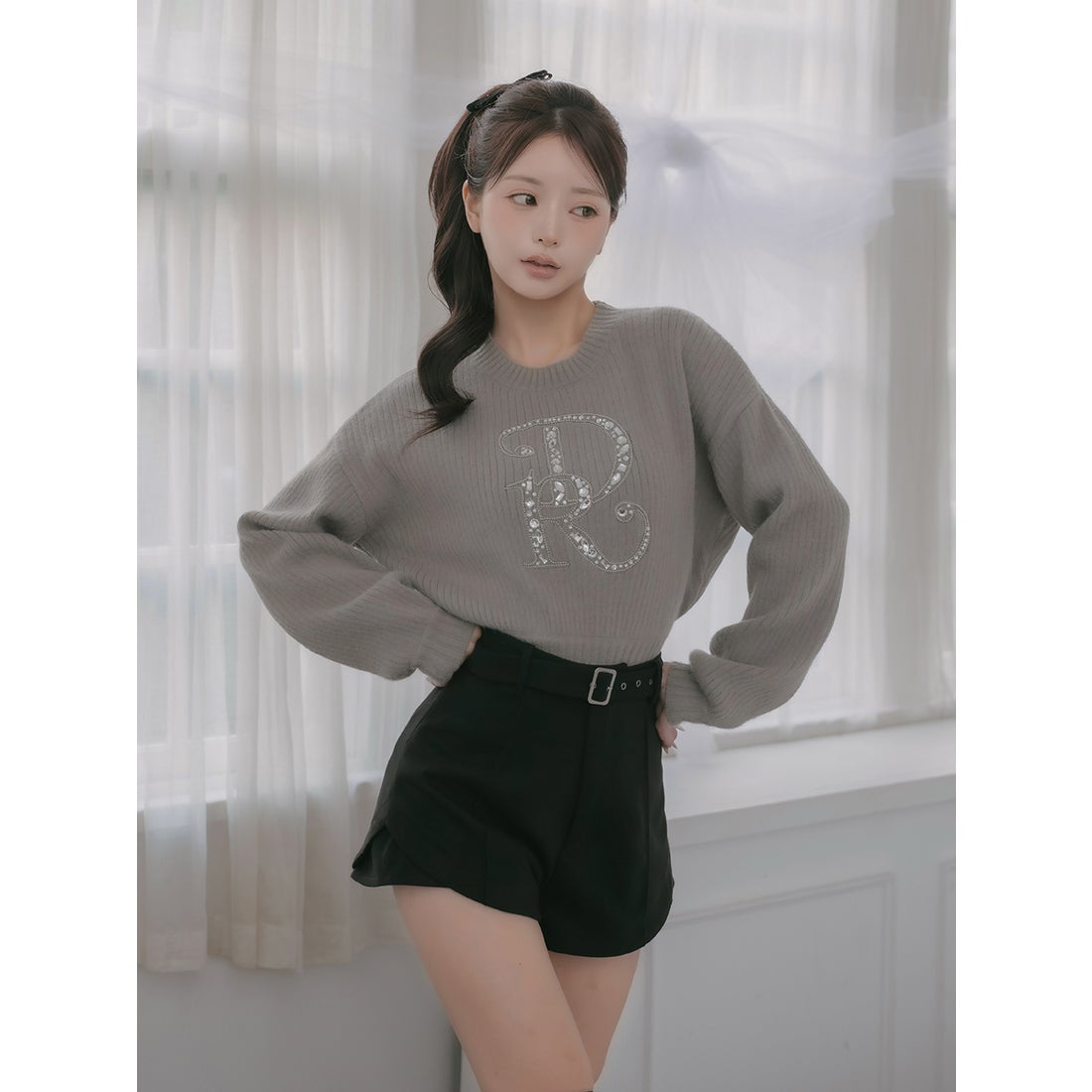 ダーリッチ Darich サイドスリットハイウエストショートパンツ