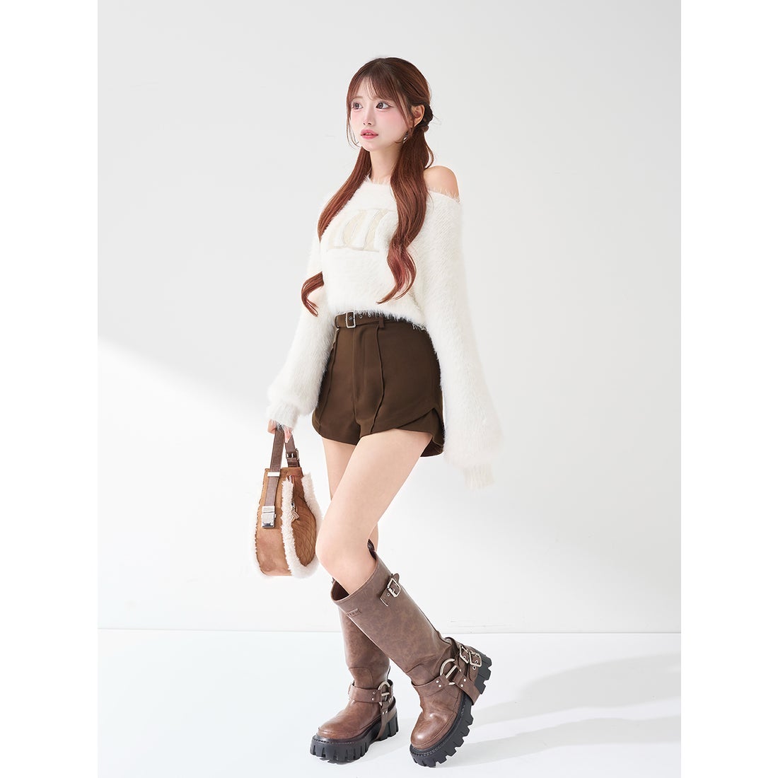 ダーリッチ Darich サイドスリットハイウエストショートパンツ