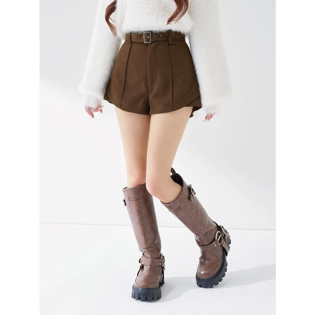 ダーリッチ Darich サイドスリットハイウエストショートパンツ