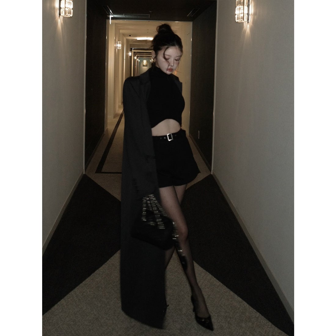 ダーリッチ Darich サイドスリットハイウエストショートパンツ