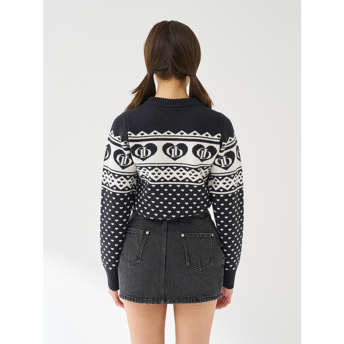 ダーリッチ Darich DDアーガイルニットトップス （ブラック