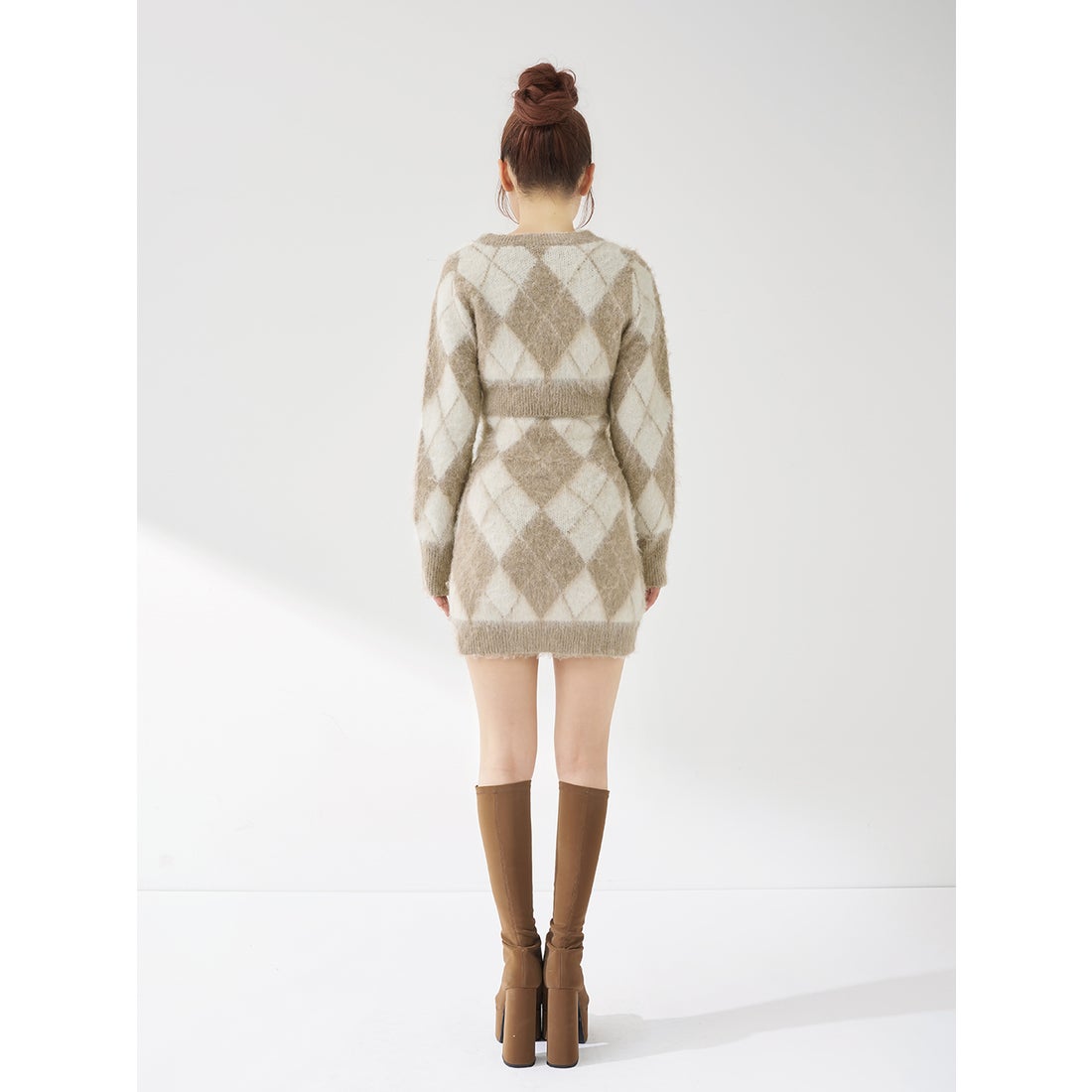 ダーリッチ Darich アーガイルニットアンサンブル （ベージュ