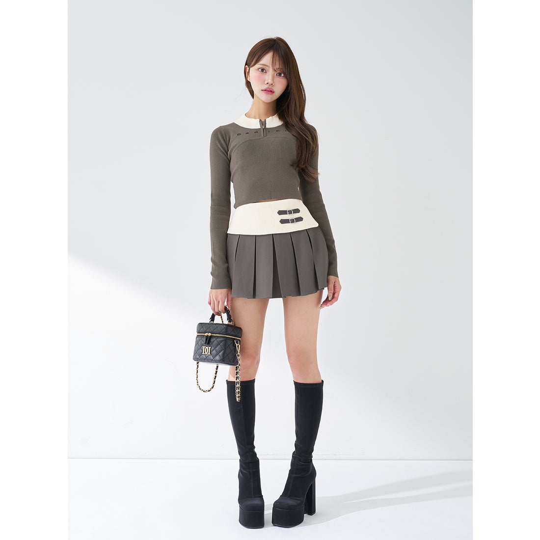 ダーリッチ Darich DARICHニットセットアップ （グレー