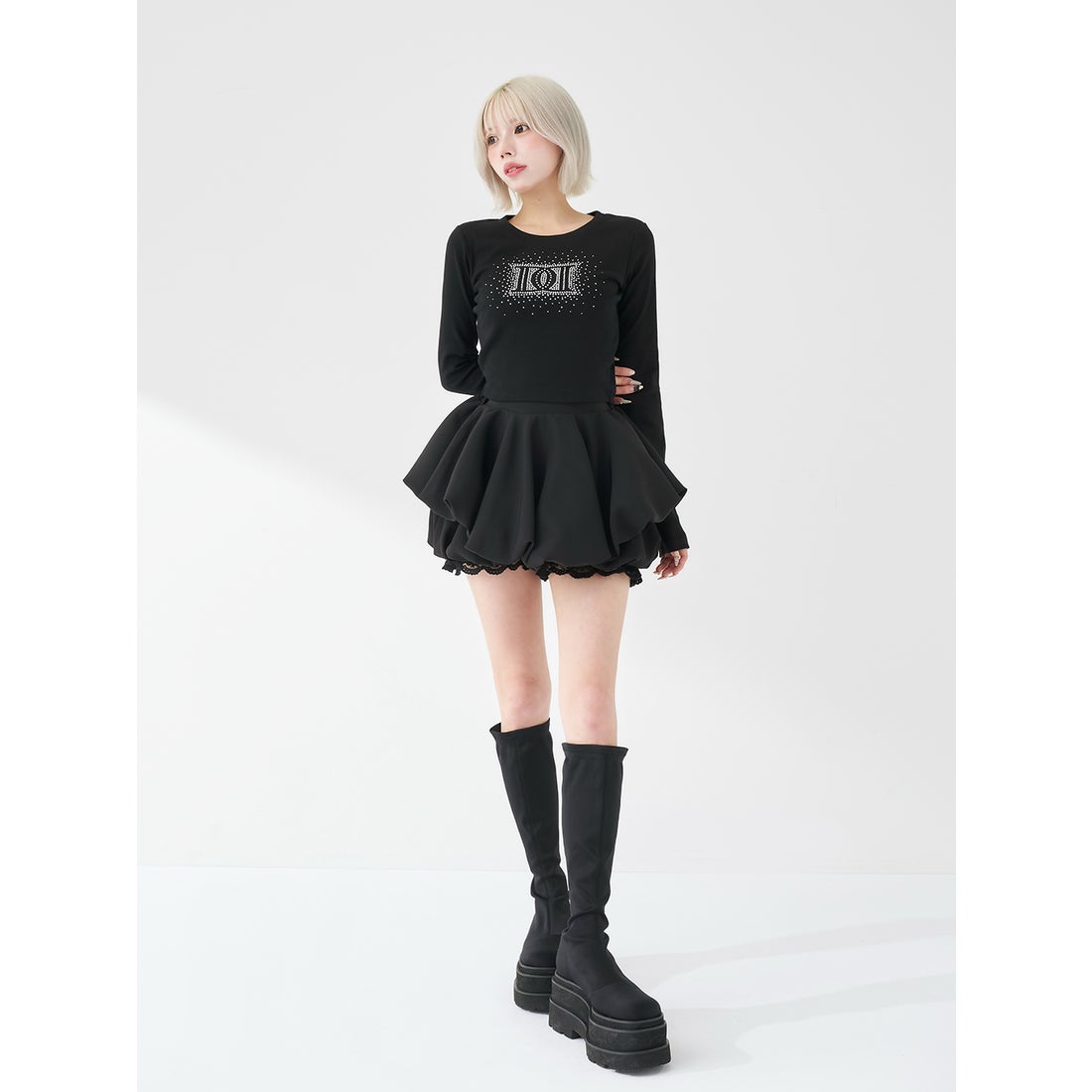 ダーリッチ Darich シャイニーDDロゴコンパクトロングTシャツ