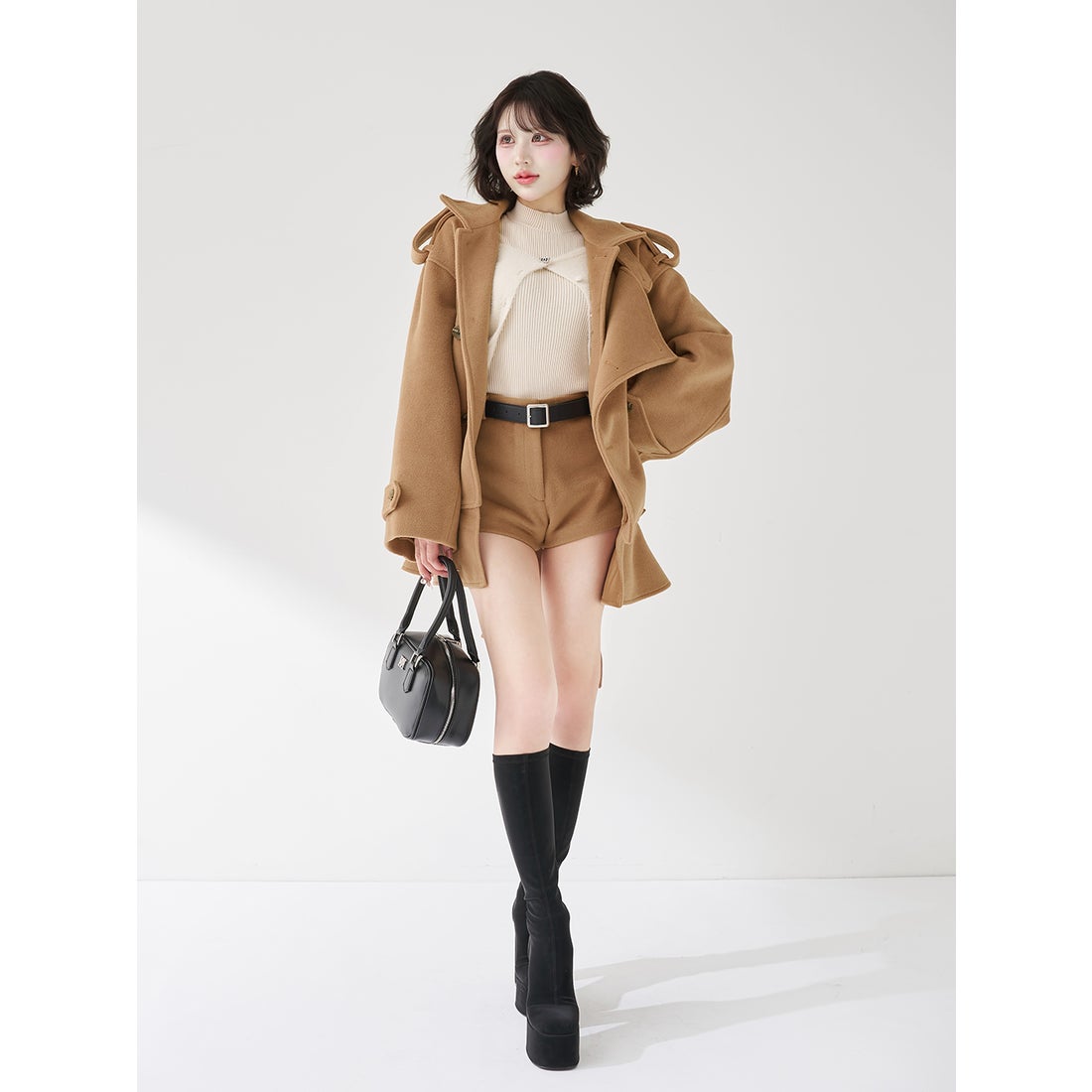 ダーリッチ Darich メルトンミドルショートパンツ （キャメル