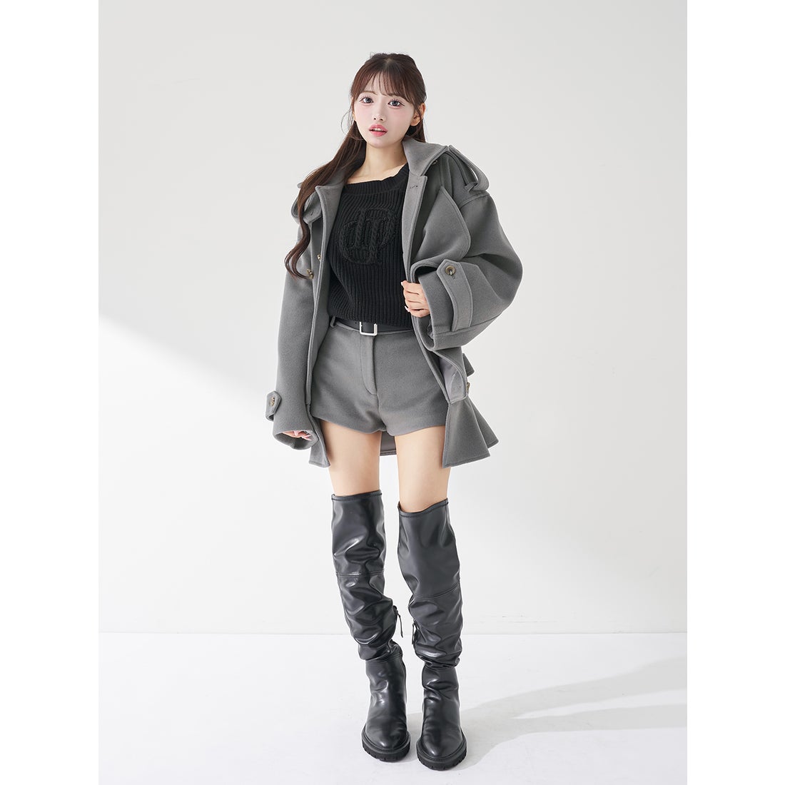 ダーリッチ Darich メルトンミドルショートパンツ （グレー