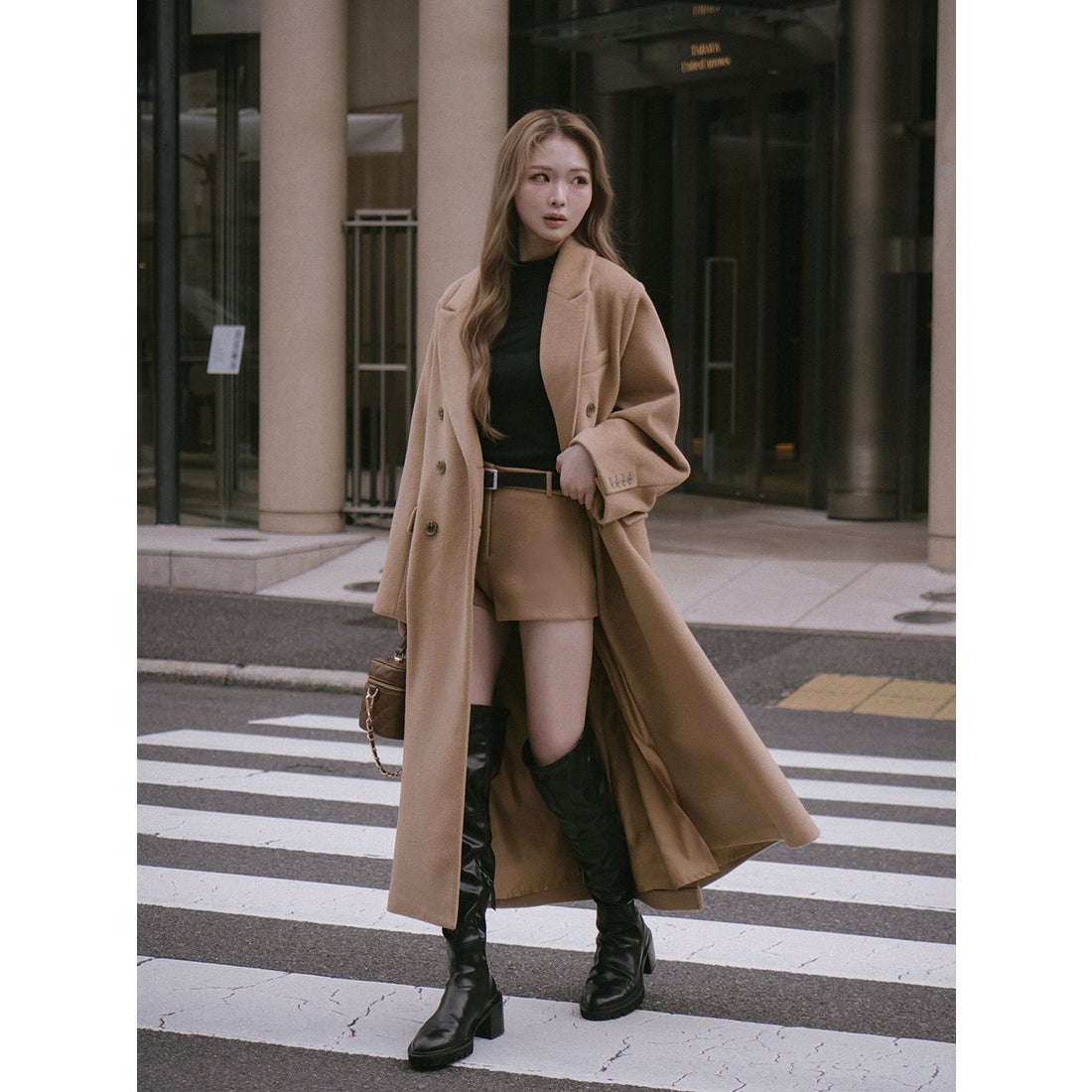 ダーリッチ Darich ダブルロングチェスターコート （グレー