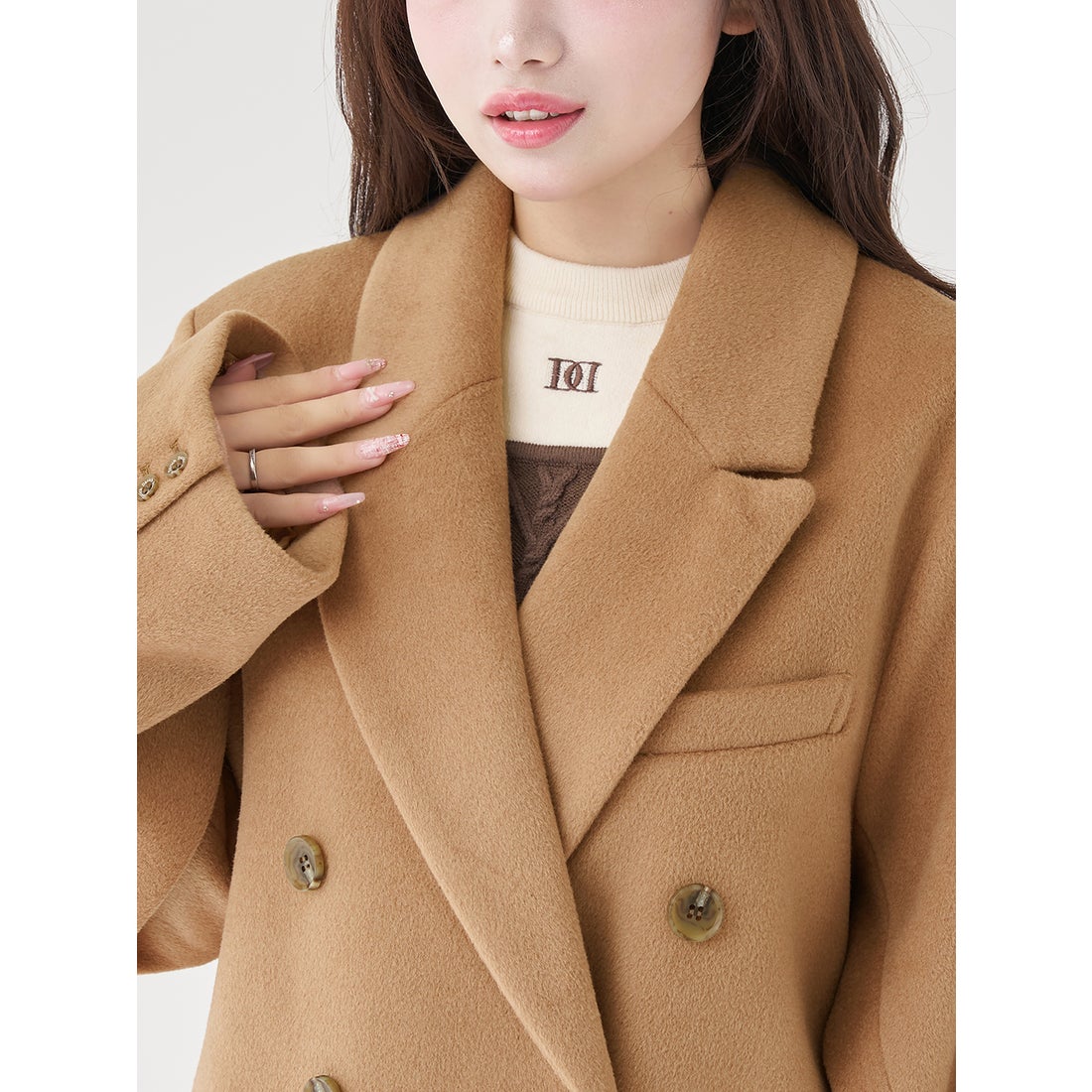 ダーリッチ Darich ダブルロングチェスターコート （キャメル） -靴