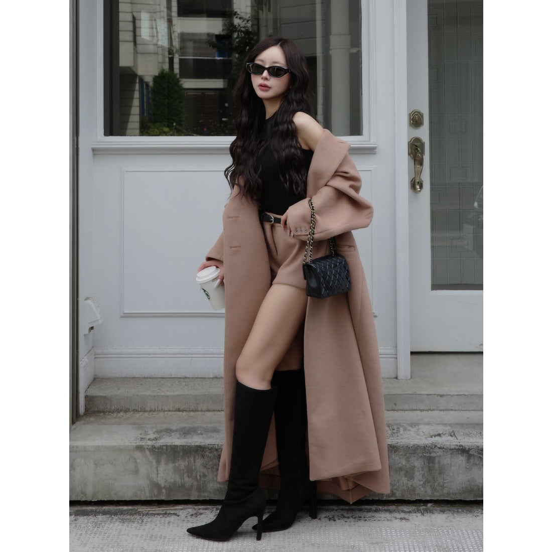 ダーリッチ Darich ダブルロングチェスターコート （キャメル